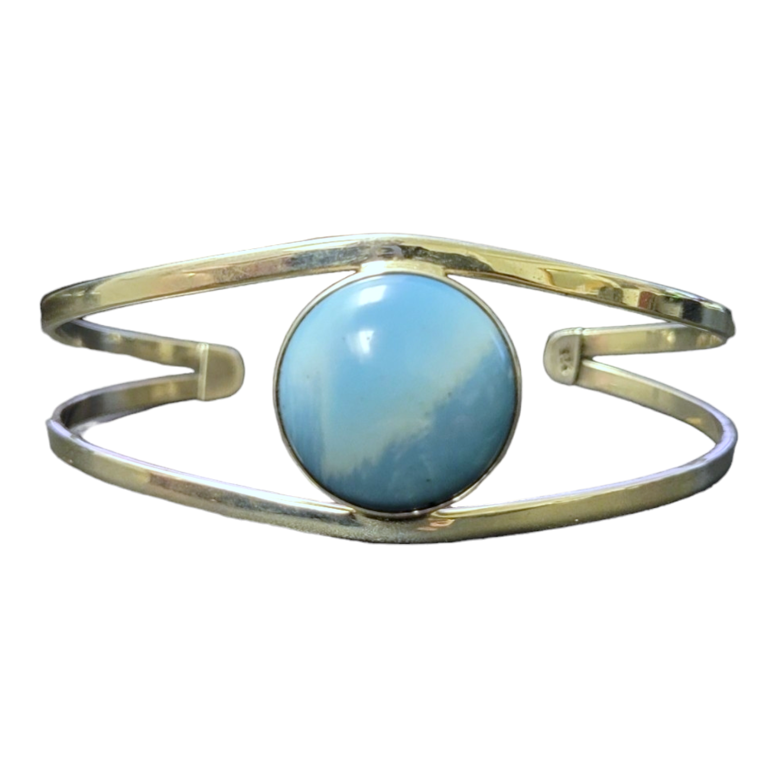 Bracelet: Plain Oval - Swedish Blue
