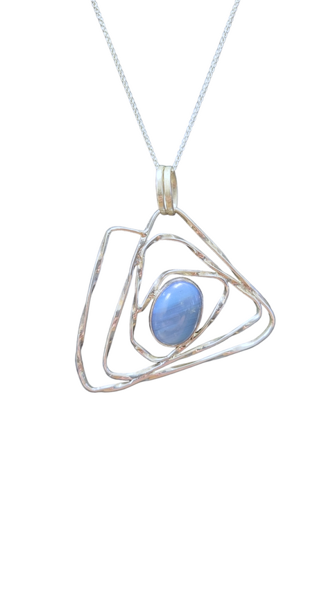 Necklace: Twisted Light Swedish Blue