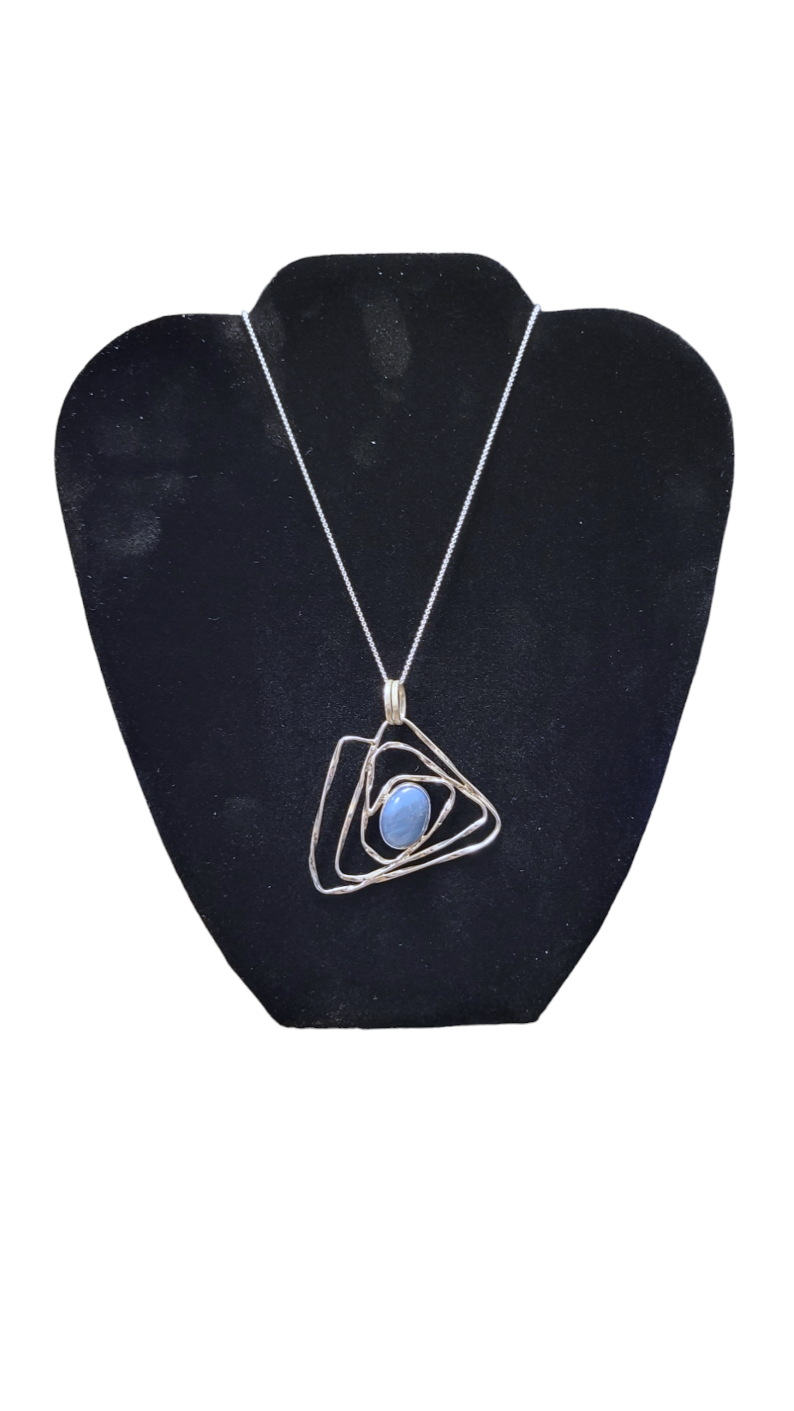 Necklace: Twisted Light Pendant- Swedish Blue