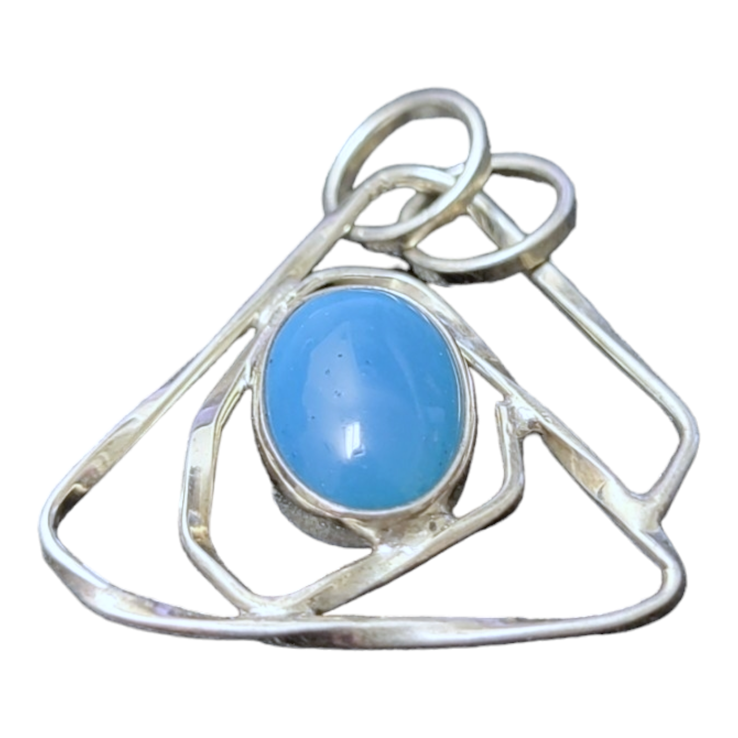 Necklace: Twisted Light Pendant - Swedish Blue