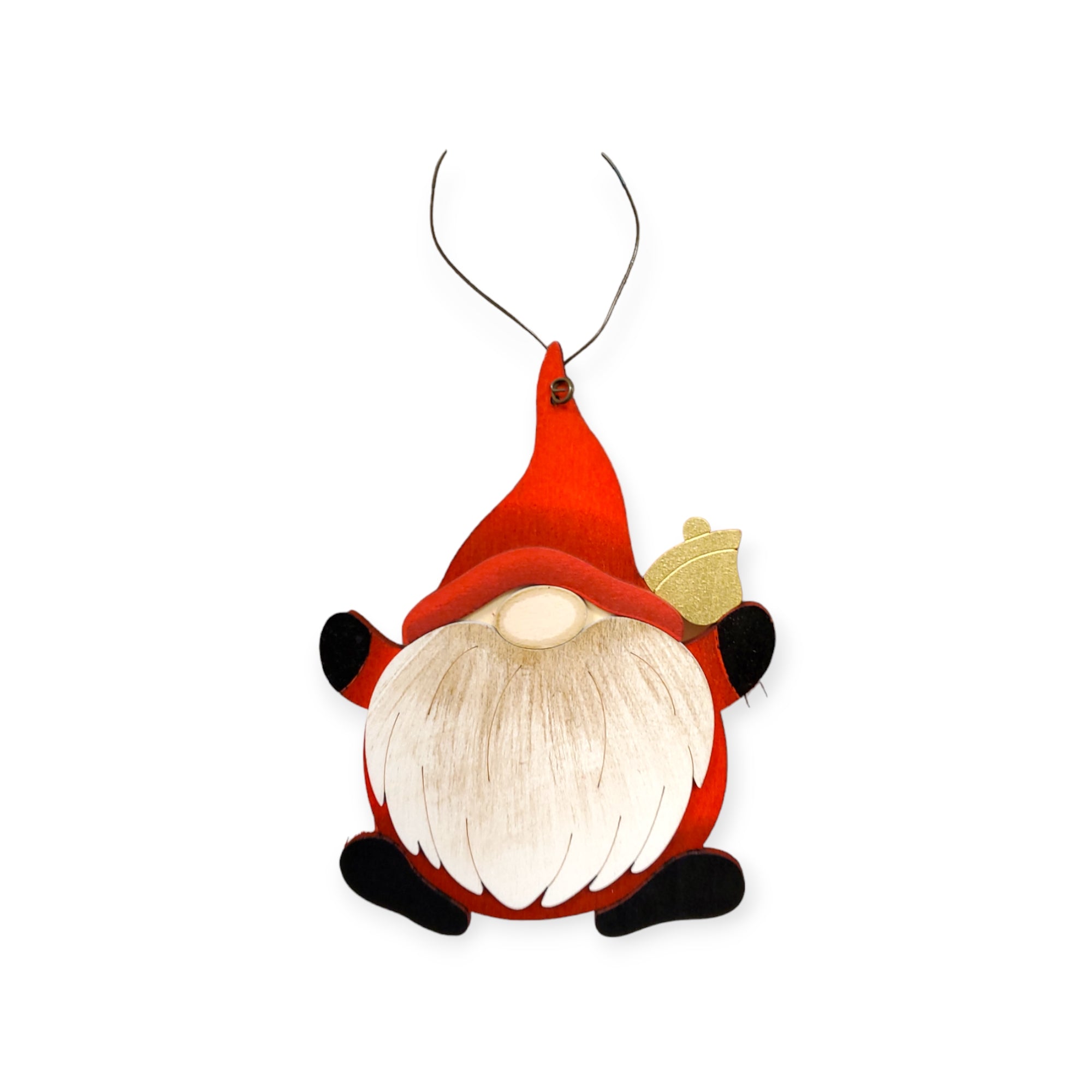 Ornament: Wooden Gnome