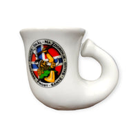 Shot Glass: Viking Horn Norwegian Shot Glass Shaped like a Horn with a Norwegian Flag & Viking Skal!