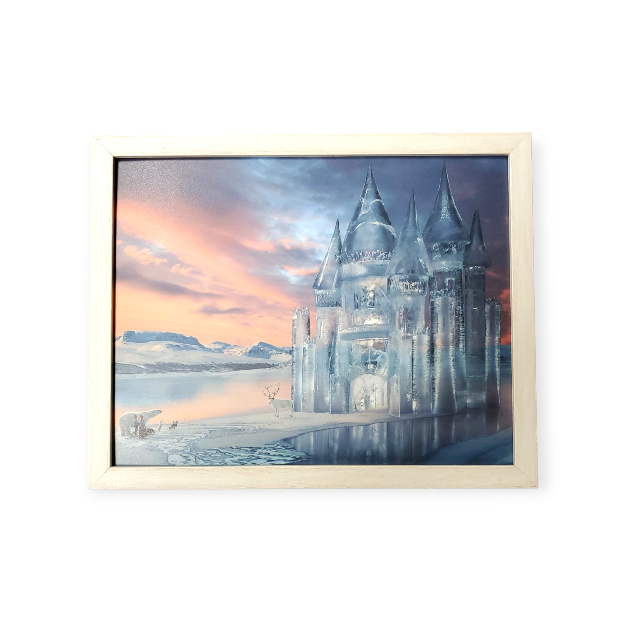 Artwork: Anja with Castle- Polar Bear Wish Book White Frame