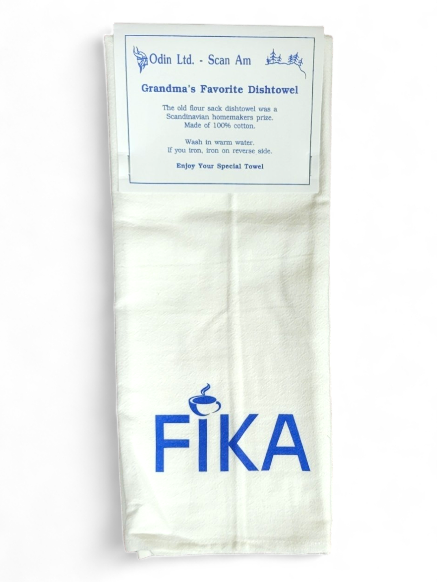 Tea Towel: "Fika" Grandma's Favorite Dishtowel