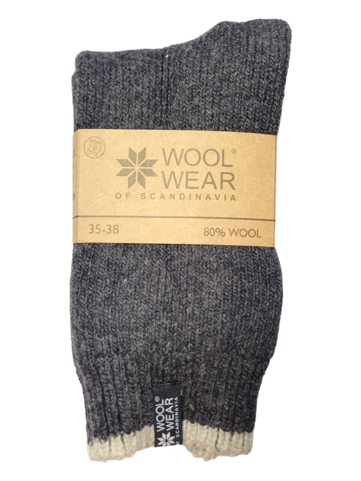 Socks: Wool Wear - Eskimo Charcoal, 80% Wool