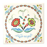 Tile: Var sa god  with Swedish Flowers 6