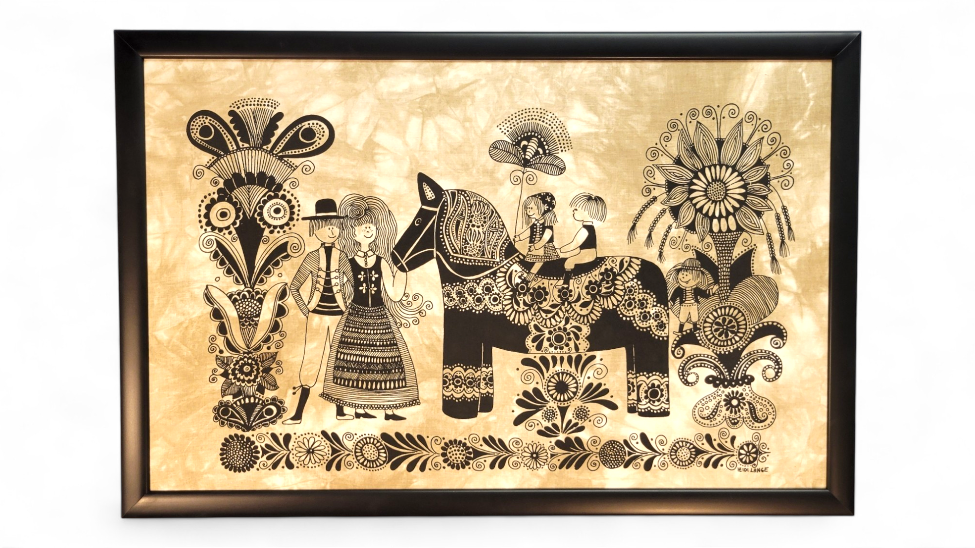 Artwork: "Dala Horse & Family" (27.5"x19")