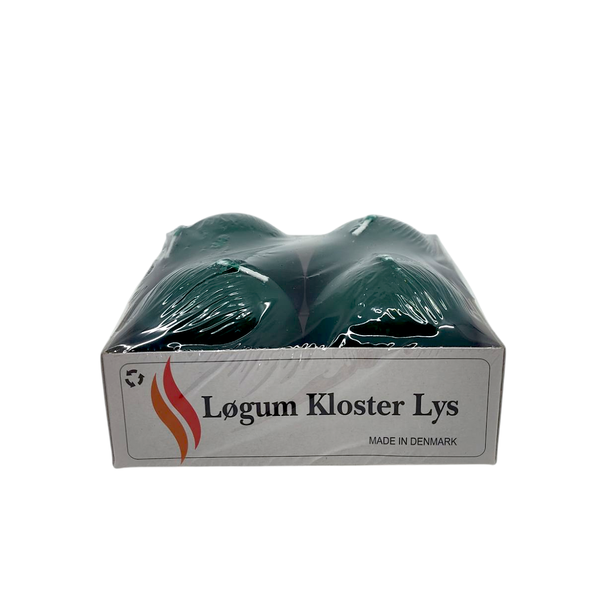 A 4-pack of Logum Kloster Lys 2.5 Ball Candles, made in Denmark and wrapped in plastic—ideal for adding HYGGE to your home.