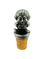 A perfect Norwegian souvenir, this bottle stopper features a 3D pewter troll on a wine cork with "Norway" engraved around the base.