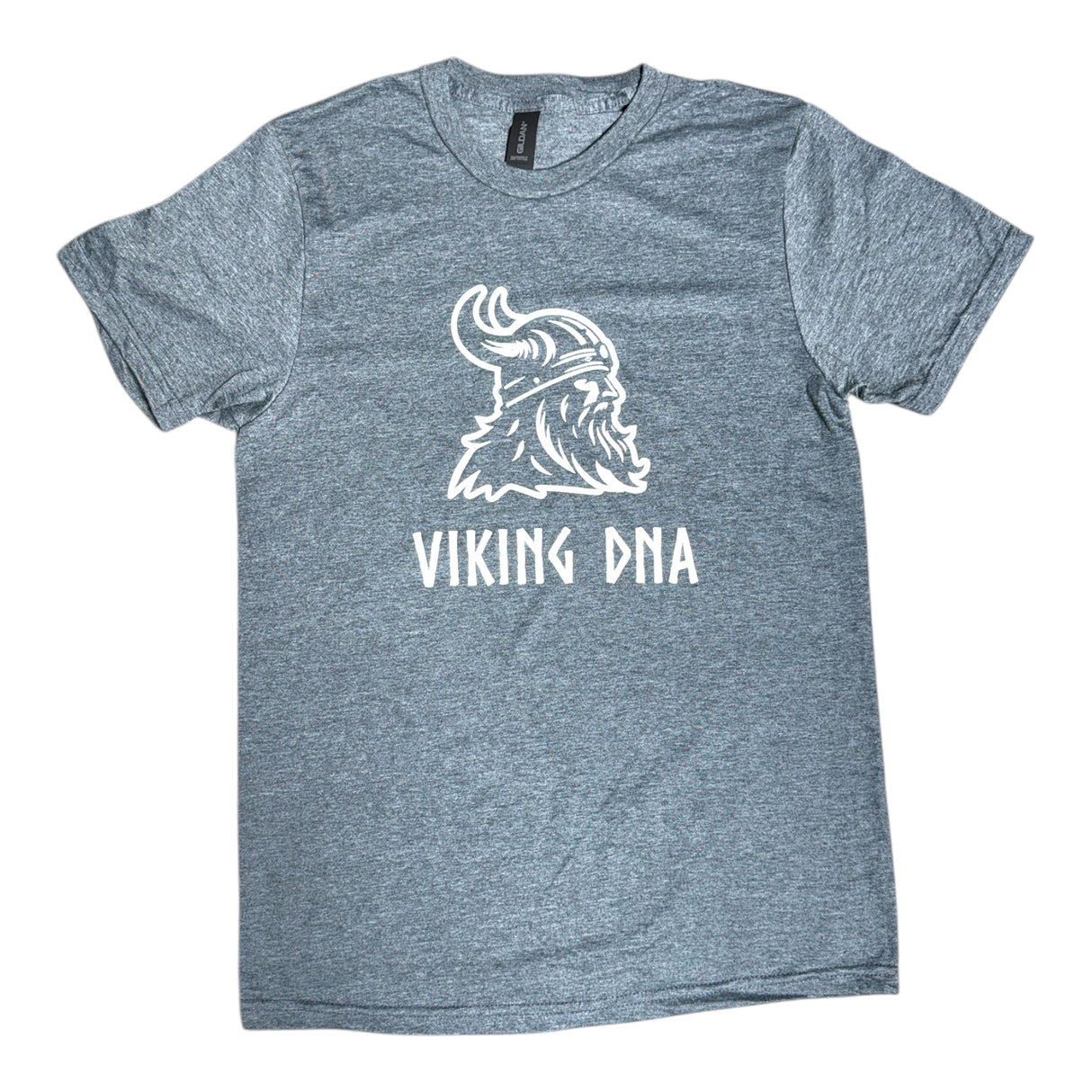 The Nordic Viking DNA Heritage Tee comes in black, graphite, or navy and features the bold VIKING DNA graphic—ideal for Norse mythology fans or anyone proud of their Viking roots.