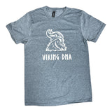 The Nordic Viking DNA Heritage Tee comes in black, graphite, or navy and features the bold VIKING DNA graphic—ideal for Norse mythology fans or anyone proud of their Viking roots.
