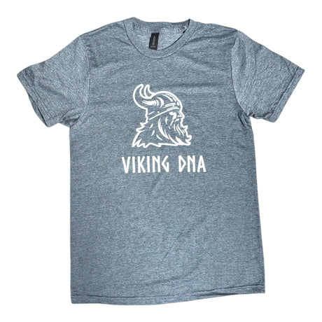 The Nordic Viking DNA Heritage Tee comes in black, graphite, or navy and features the bold VIKING DNA graphic—ideal for Norse mythology fans or anyone proud of their Viking roots.