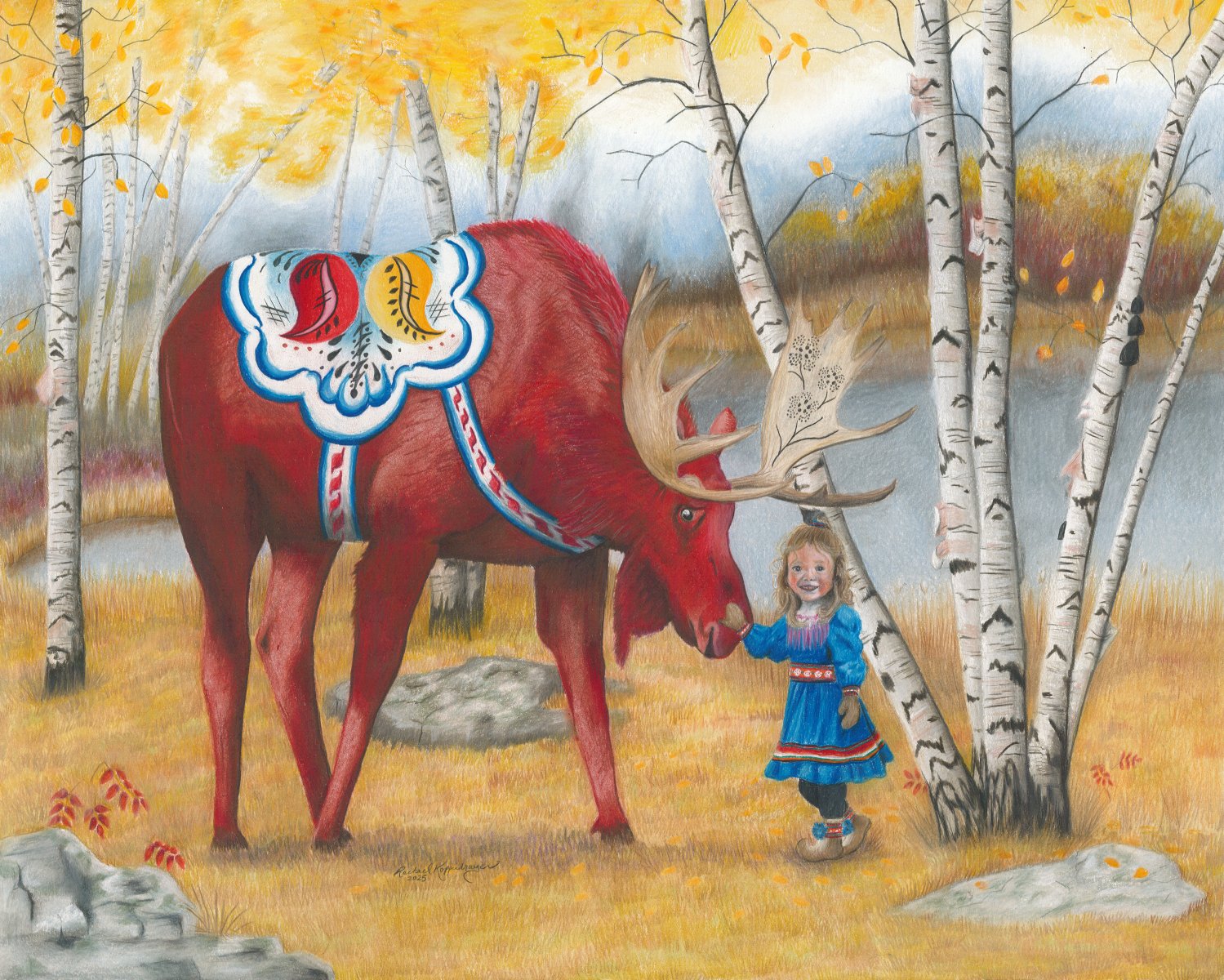 Artwork: "Dala Moose" Giclee Prints by Rachael Koppendrayer