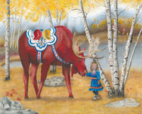 Artwork: "Dala Moose" Giclee Prints by Rachael Koppendrayer