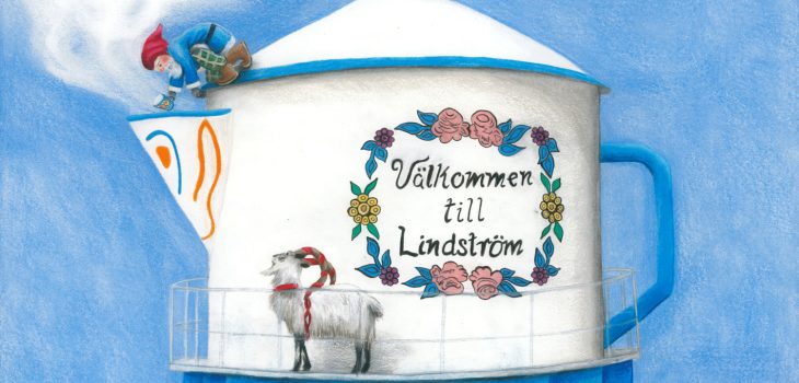 Artwork: Coffee, Anyone? Lindstrom Coffee Pot WaterTower by Rachael Koppendrayer 8x10 Print - 11x14 Matted