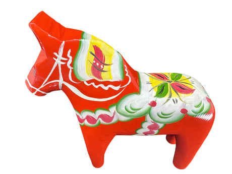 The Dala Horse: Red 6" Swedish Dala Horse Figurine is handcrafted in Sweden, featuring classic Nordic folk art patterns—a timeless symbol of Swedish heritage.