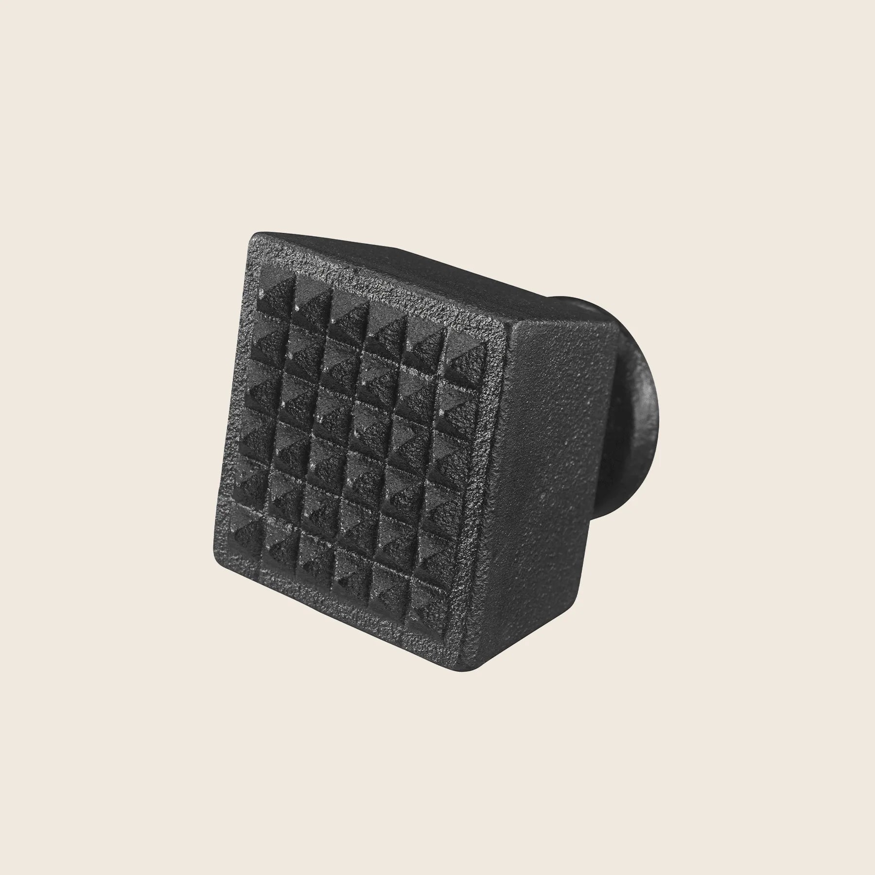 Skeppshults Meat Tenderizer features a square black rubber knob with a grid texture and ergonomic design against a plain light background.