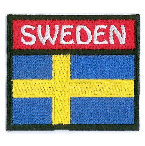 The Patch: Patch Embroidered Sweden Flag features Sweden stitched atop a blue field with a yellow Nordic cross, capturing the essence of the Swedish flag.