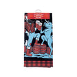 The Paul & Babe Cheers! Tea Towel by Adam Turman showcases Paul Bunyan and Babe the Blue Ox with figures in plaid holding mugs on barrels, under the Turman Tea Towel label.