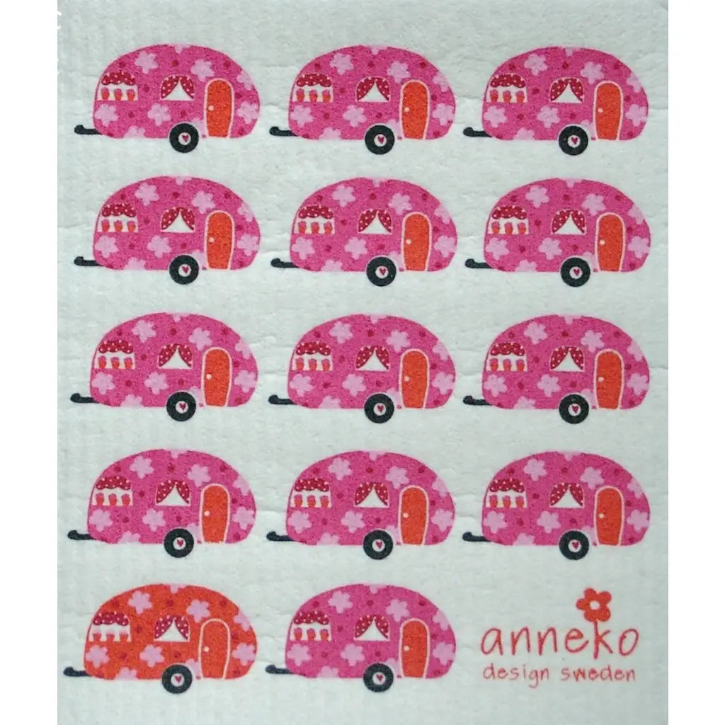 Dish Cloth: Pink Caravan