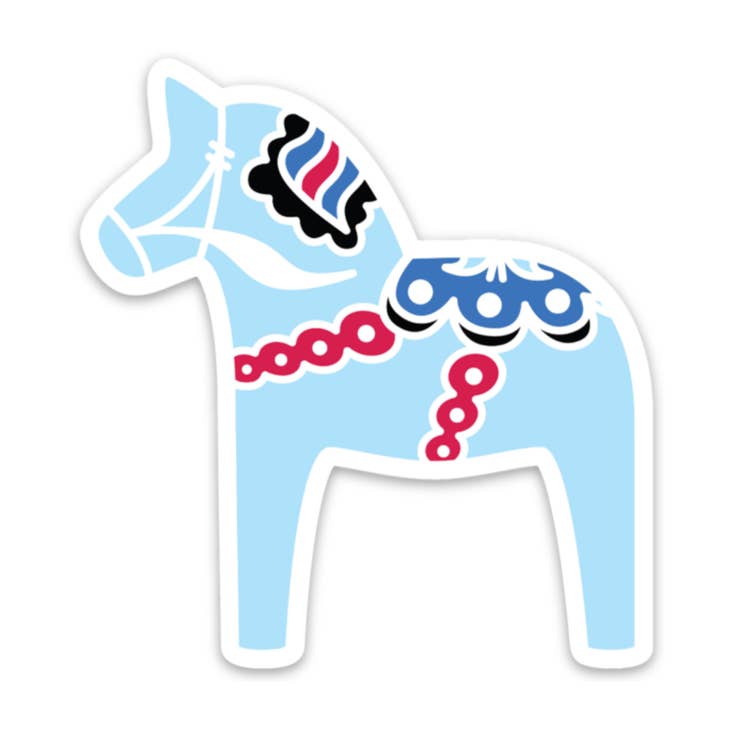 Sticker: Dala Horse Midsommer