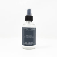 Spray: Kraken Room + Linen or Room Spray by Fjord and Fable 4 fl oz Scent Amber, Sea Salt, Driftwood, Leather,