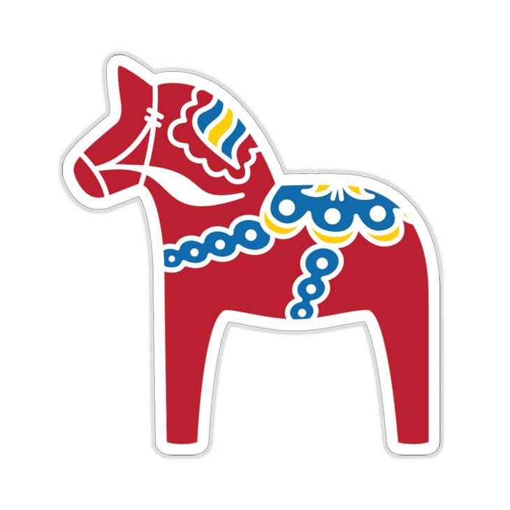 Sticker: Dala Horse Traditional