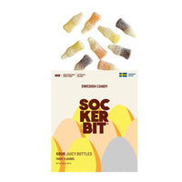 Candy: Sour Juicy Bottles Fruit Swedish Candy by Sockerbit Bag 2.8oz
