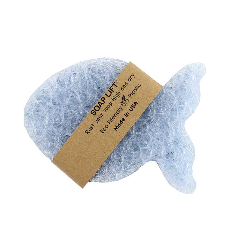 Eco-friendly Soap Lift: Soap Saver Fish, crafted from recycled materials and featuring bioplastic innovation.