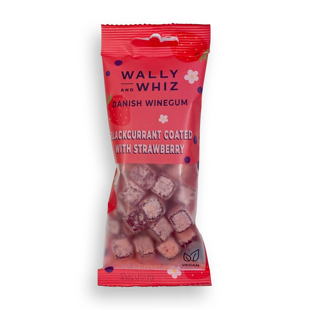 Wally & Whiz Blackcurrant w/ Strawberry Danish Gummy Candy Cubes