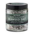 A 90g glass jar of Saltverk Seaweed Salt, hand harvested and sustainable from Icelands Westfjords, with visible salt and seaweed flakes.
