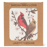 Dish Cloth: Cardinals & Cherry Blossoms Dishcloth-6.75x7.5"L
