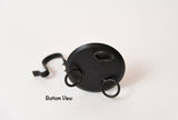 Candle Holder: Wrought Iron Raised Taper Candle Holder - Black 4.55" Diameter and 5" high