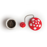 Tea Strainer: Enchan-Tea Loose Leaf Tea Strainer Diffusers - Silicone Mushroom Tea Holder & Gnome