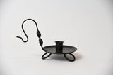 Candle Holder: Wrought Iron Raised Taper Candle Holder - Black 4.55" Diameter and 5" high