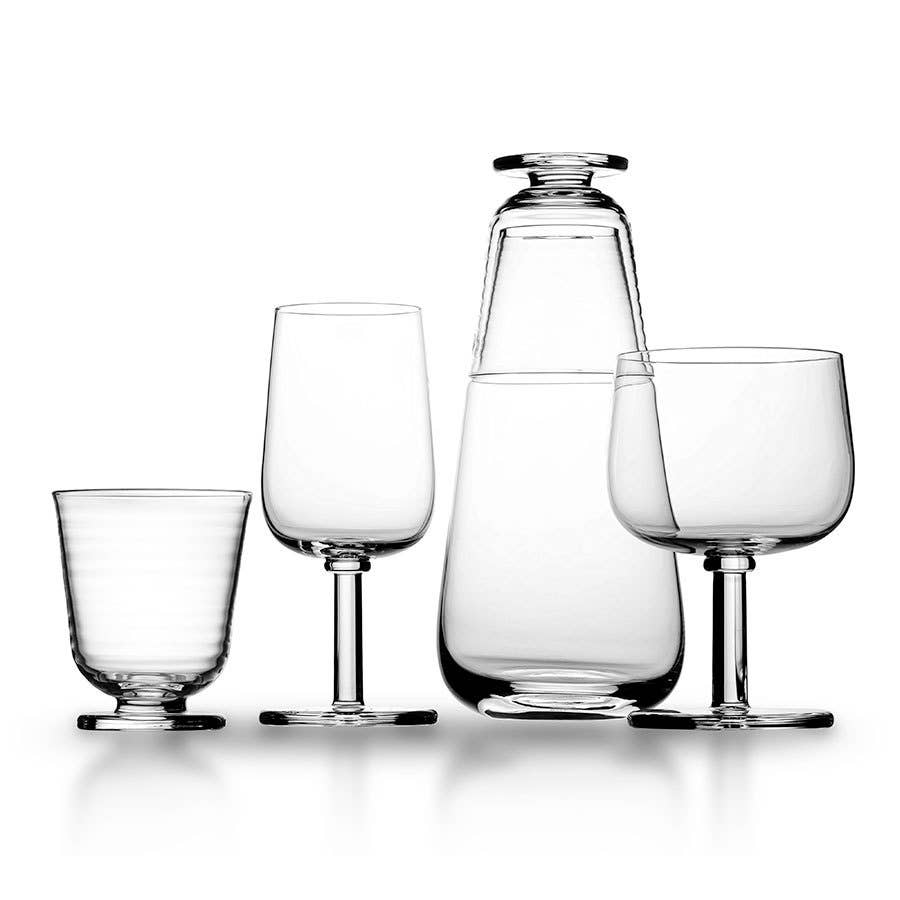 A set of two clear KostaBoda Viva All Purpose Glass Medium glasses, presented against a white background.