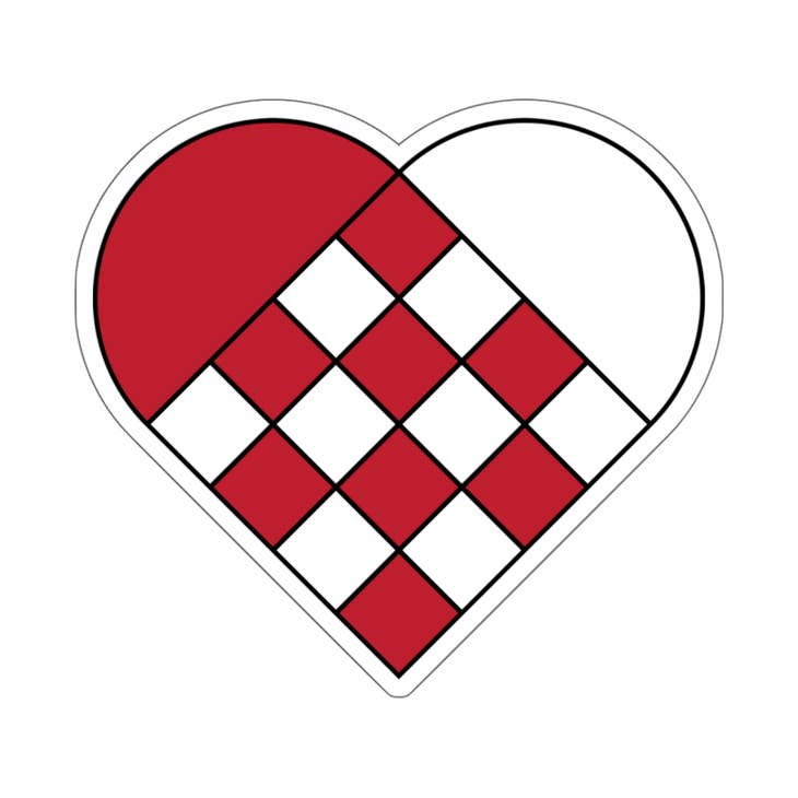 Sticker: Danish Woven Basket Jul Heart