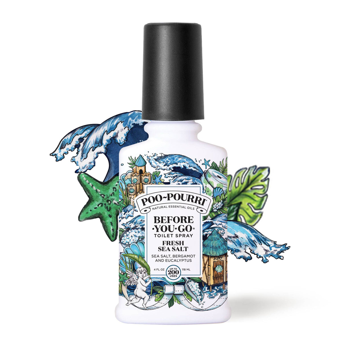 Spray: Poo~Pourri Fresh Sea Salt Poo Toilet Spray with Essential Oils 4oz