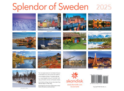 The Calendar: Splendor of Sweden 2025 showcases breathtaking images of Swedish cities, landscapes, and winter pastimes, embodying the spirit of holidays in Sweden.