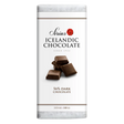 Icelandic dark chocolate bar in white packaging, showing 56% cacao and images of broken chocolate pieces. Net weight 3.53 oz (100g) displayed on the front.