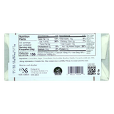 Back of an Icelandic chocolate bar wrapper showing nutrition facts, ingredients, barcode, and manufacturer information on a white background.