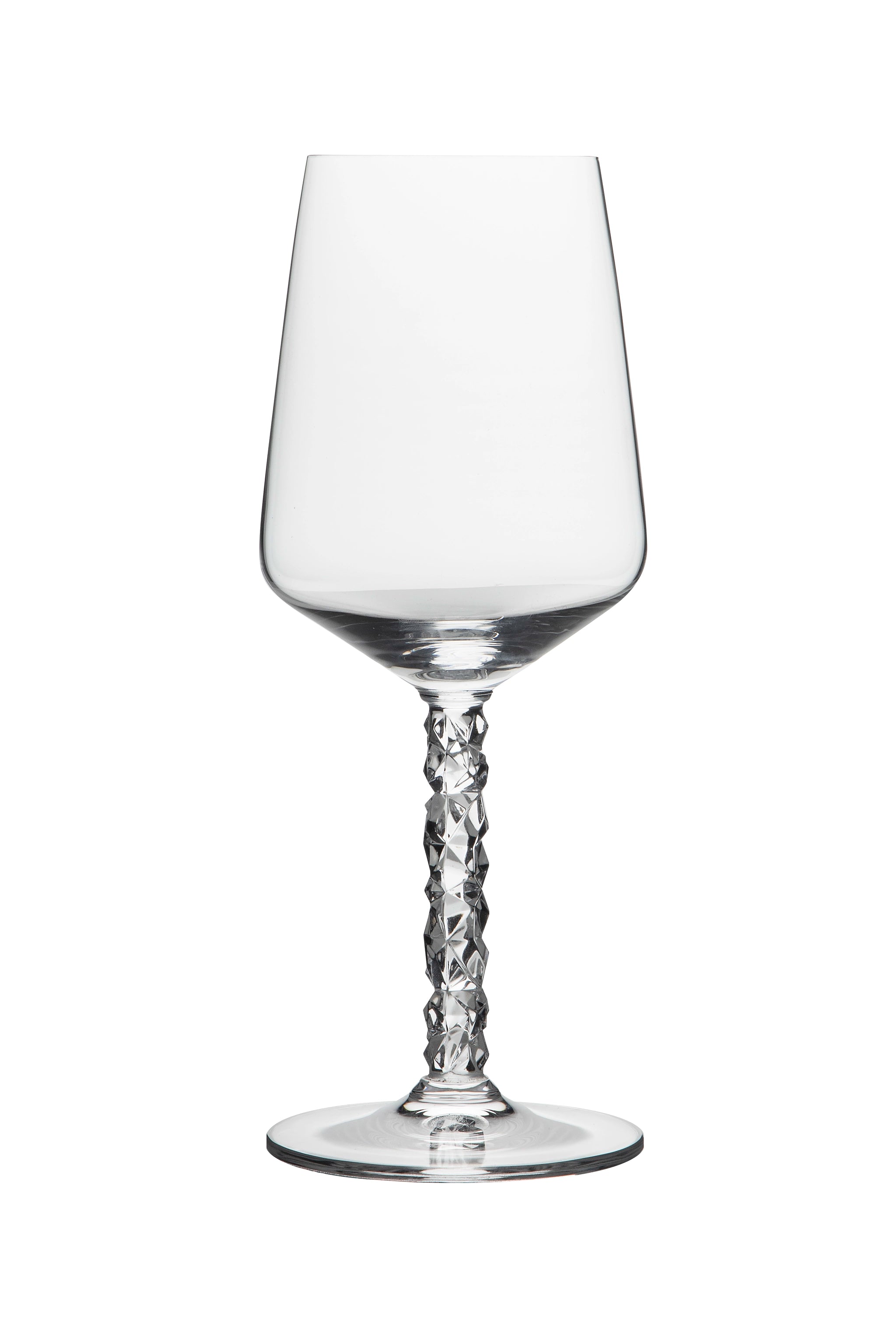 The Orrefors Carat Wine Glass 14.8oz (2-Pack) offers a stunning design with clear crystal and a beautifully faceted stem.