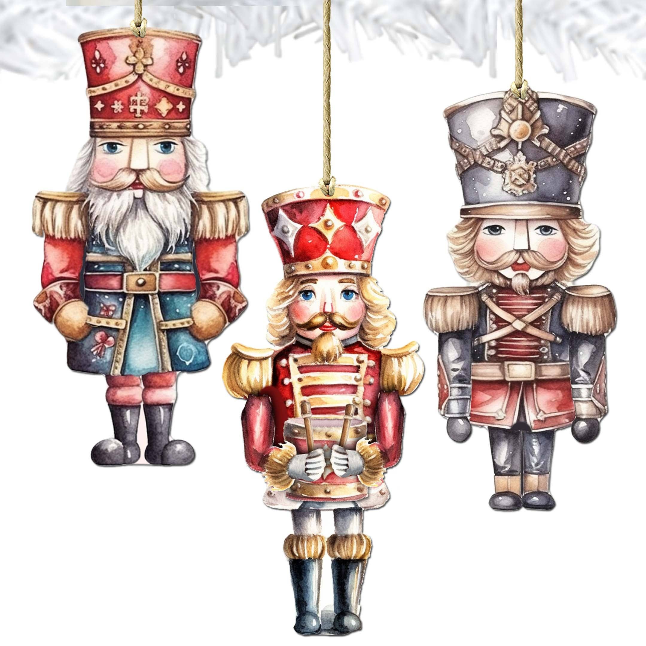 Ornament: Nutcrackers Decorative Wooden Ornament