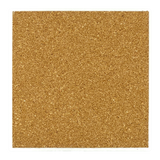 Square cork coaster with a textured, granulated surface.