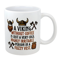 Mug: A Viking Without Coffee Irritable Person Ceramic Mug (11 oz)