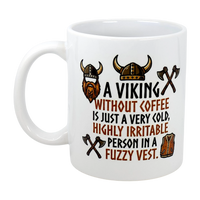 Mug: A Viking Without Coffee Irritable Person Ceramic Mug (11 oz)