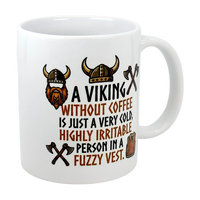 Mug: A Viking Without Coffee Irritable Person Ceramic Mug (11 oz)