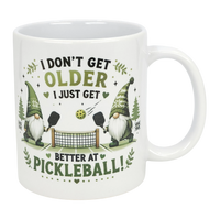 Mug: Better at Pickleball Ceramic Gnome Mug (11 oz Capacity)