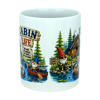 Mug: Cabin Life Gnomes Ceramic Coffee Mug (11 oz)