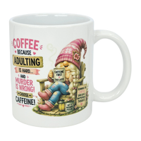 Mug: Choose Caffeine Tomte Ceramic Mug (11 oz)